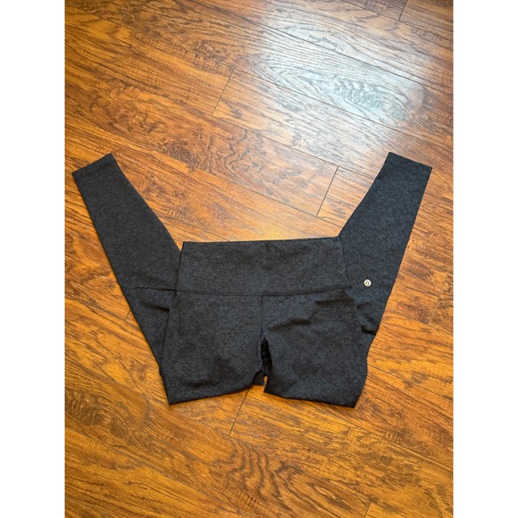 lululemon athletica Pants - Lululemon Wunder Under High-Rise Tight 28 Dark Grey Patterned Leggings Size 10